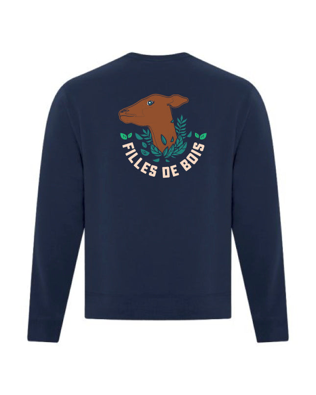 Crewneck marine - Filles de bois - Biche