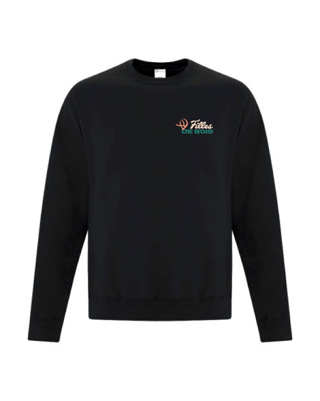 Crewneck noir - Filles de bois - Orignal