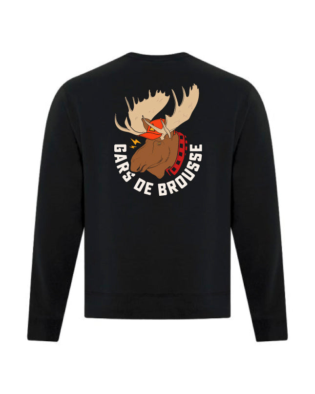 Crewneck noir - Gars de brousse - Orignal