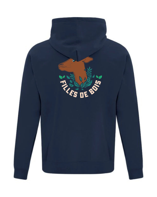 Hoodie à capuchon marine Filles de bois - BICHE