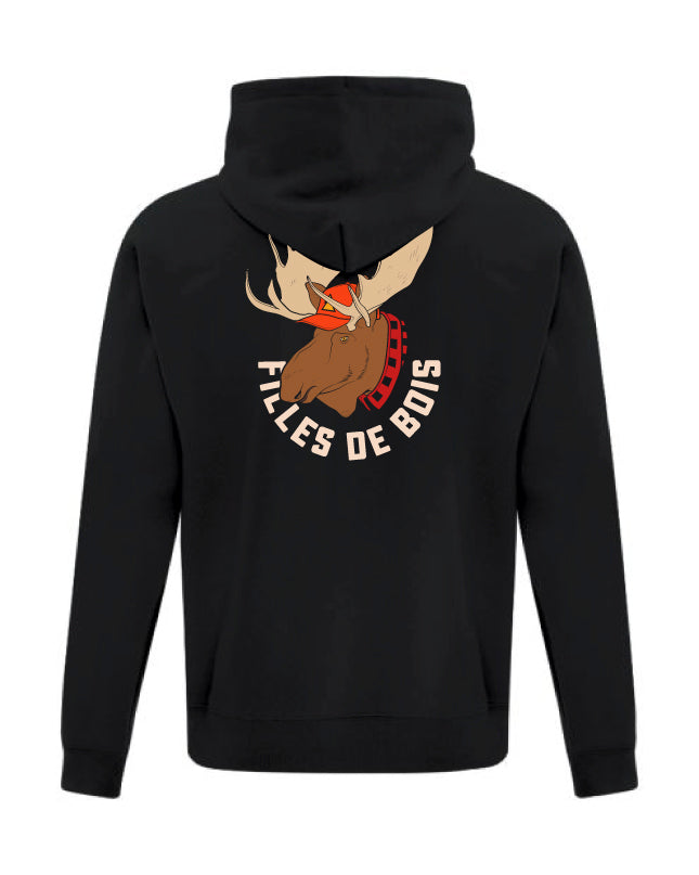 Hoodie à capuchon Noir Filles de bois - ORIGNAL