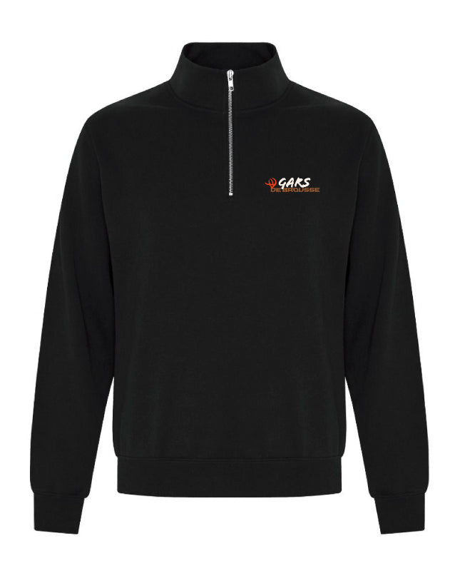 Crewneck à zip noir - Gars de brousse - Orignal