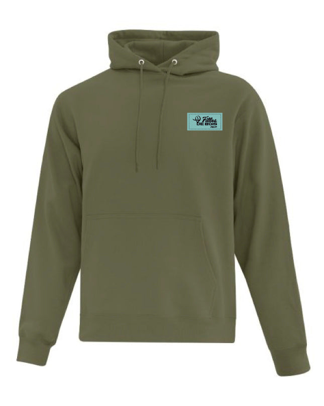 Hoodie à capuchon Filles de bois - Écusson Bleu