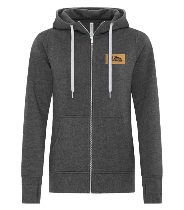 Hoodie à zip femme - Filles de bois - Écusson Bambou