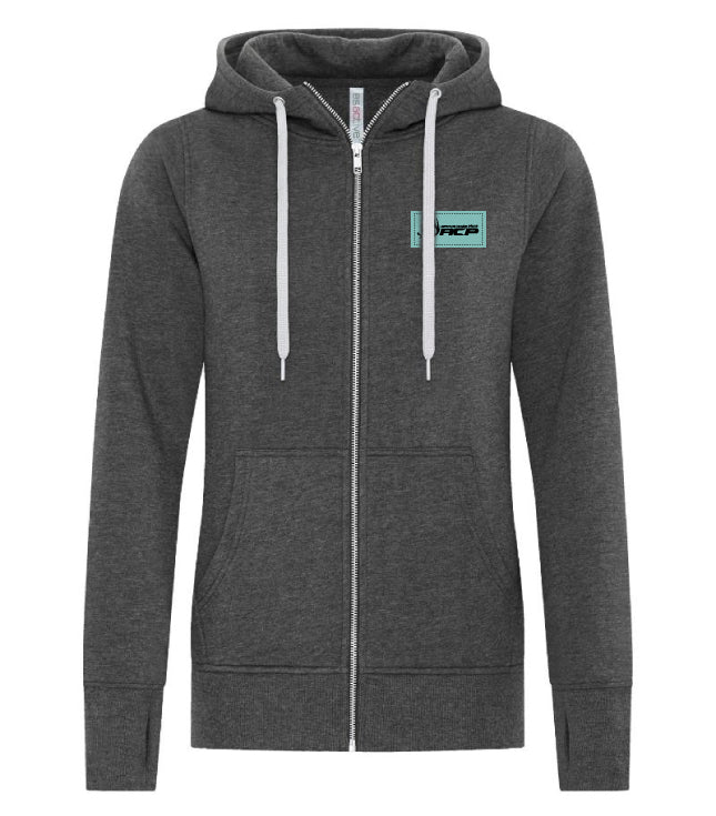Hoodie à zip femme - ACP - Écusson Bleu