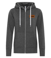 Hoodie à zip femme - ACP - Écusson Brun