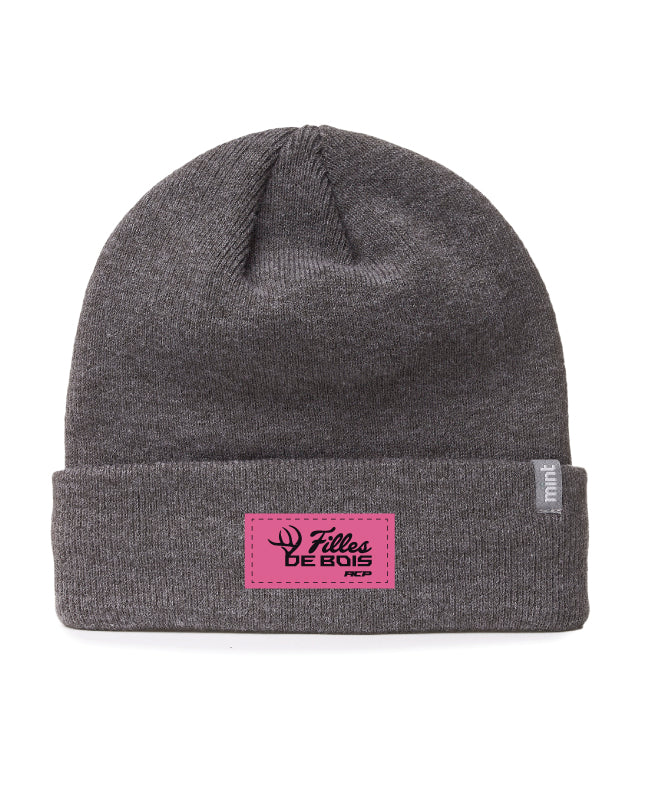 Tuque Fille de bois - Écusson Rose
