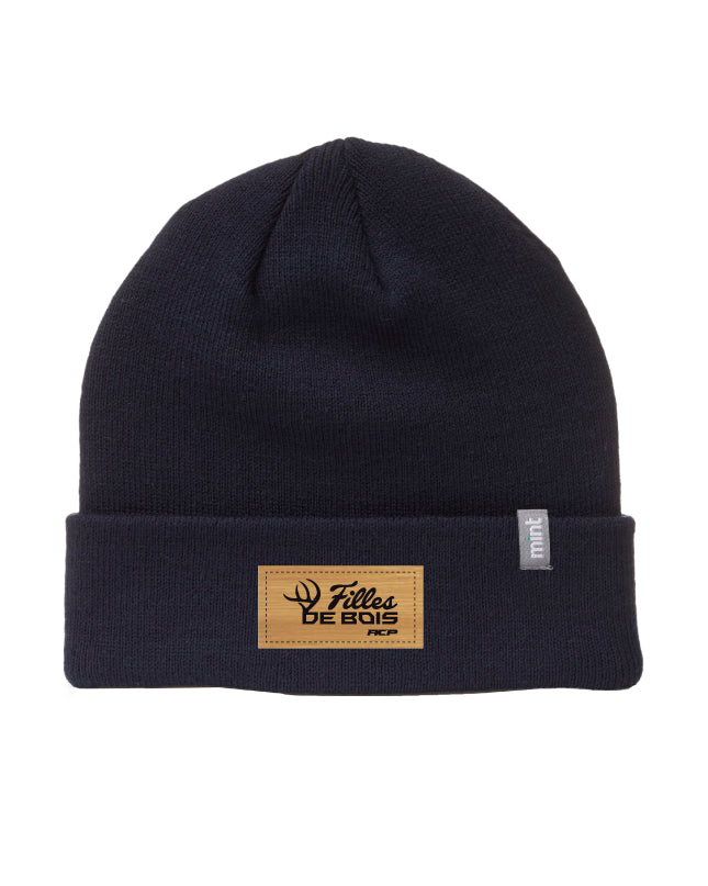Tuque Fille de bois - Écusson couleur bambou