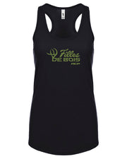 Camisole Filles de bois imprimé vert - Noir