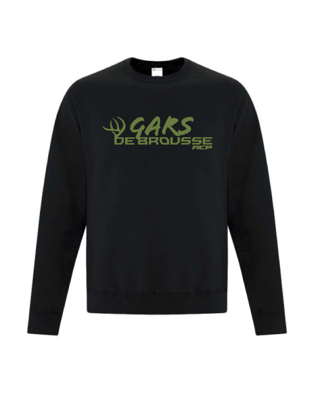 Crewnecks Noir Gars de brousse imprimé Vert