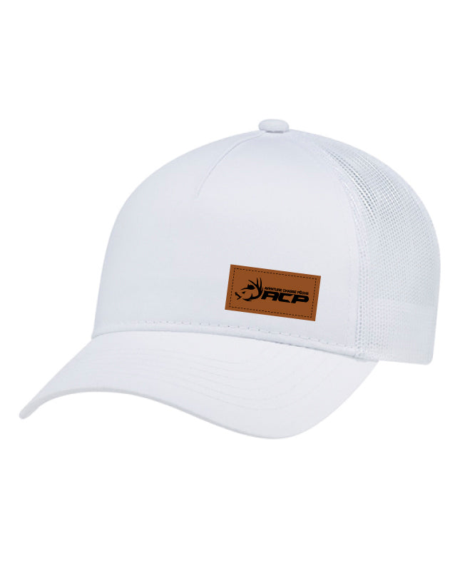 Casquette à couette ACP écusson Brun avec maille pour femme