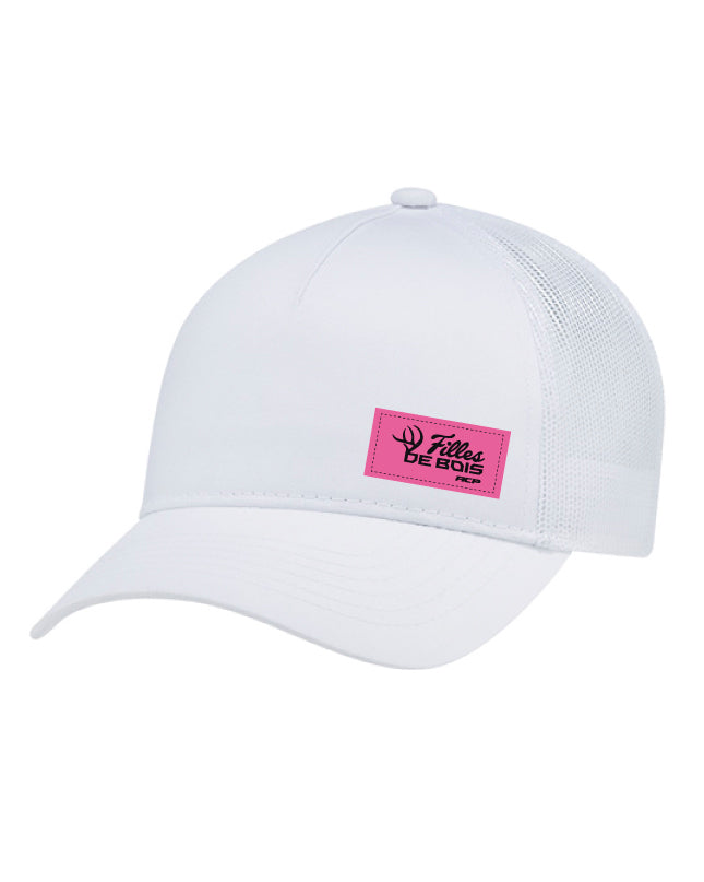 Casquette à couette Filles de bois écusson Rose avec maille pour femme