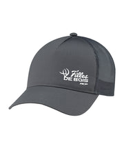 Casquette à couette Filles de bois imprimé blanc avec maille pour femme