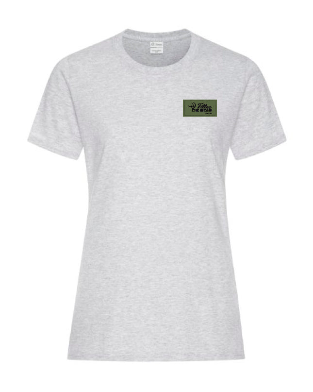 T-Shirt Filles de bois à écusson vert