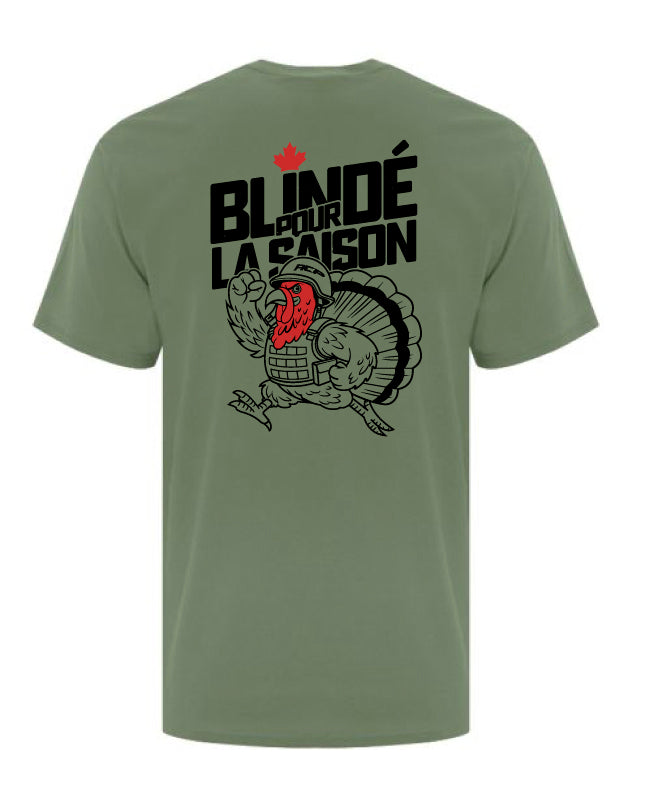T-Shirt Vert Militaire - Blindé pour la saison - Gars de brousse