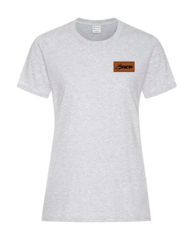 T-Shirt ACP Femme - Écusson Brun