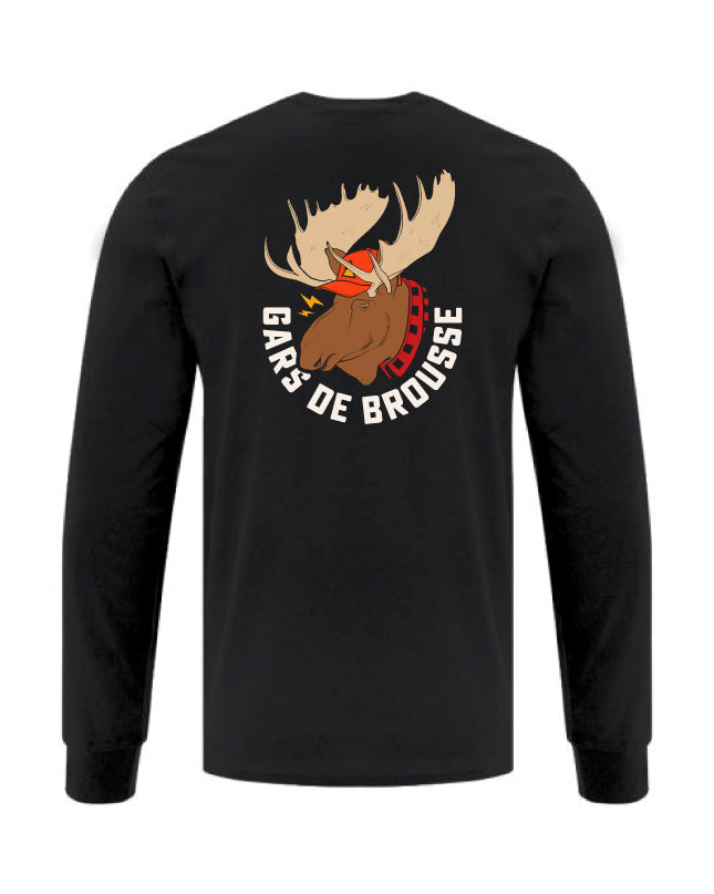 T-Shirt manche longue noir - Gars de brousse - Orignal