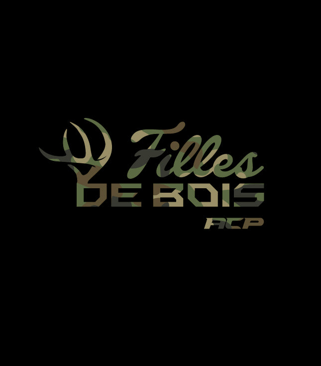 AUTOCOLLANT FILLES DE BOIS - Camo