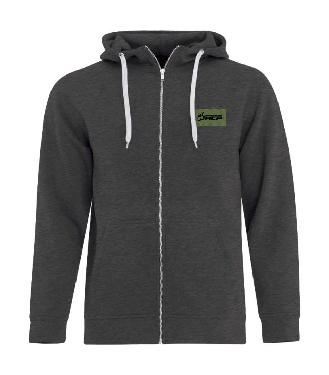 Hoodie à zip homme - ACP - Écusson Vert