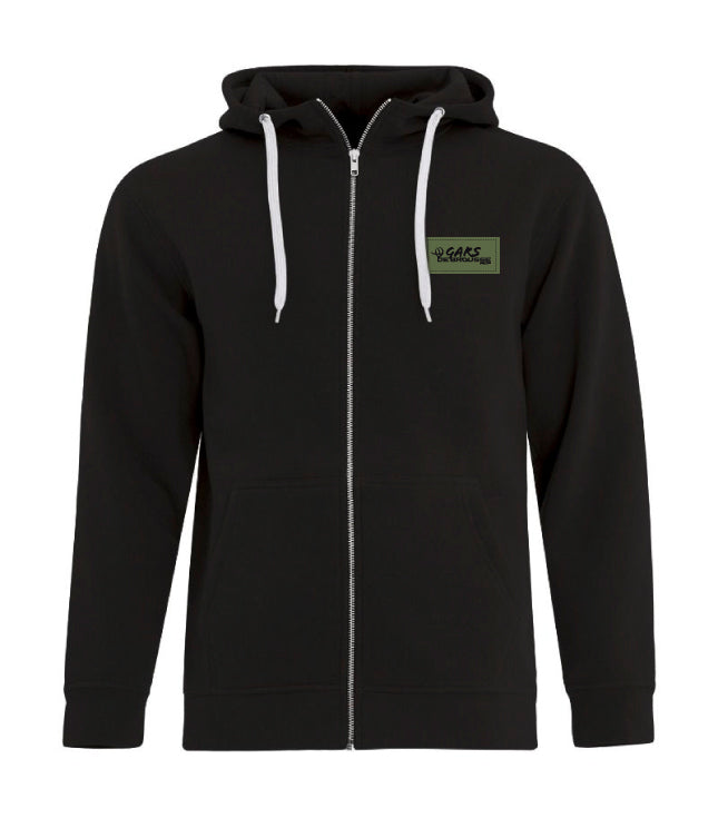 Hoodie à zip homme - Gars de brousse - Écusson Vert