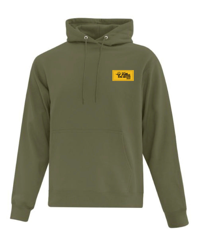 Hoodie à capuchon Filles de bois - Écusson Jaune