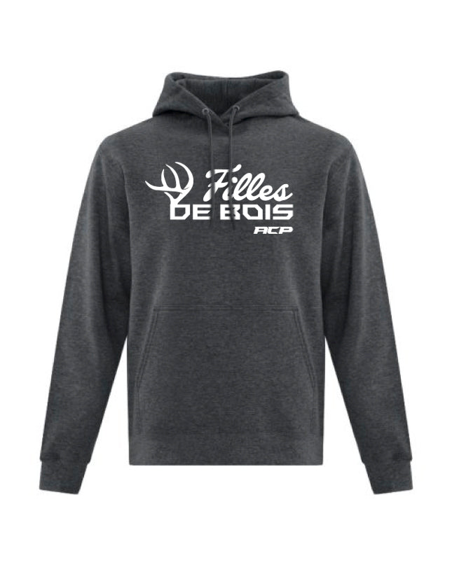 Hoodie à capuchon Filles de bois imprimé blanc