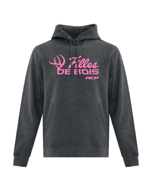 Hoodie à capuchon Filles de bois imprimé Rose