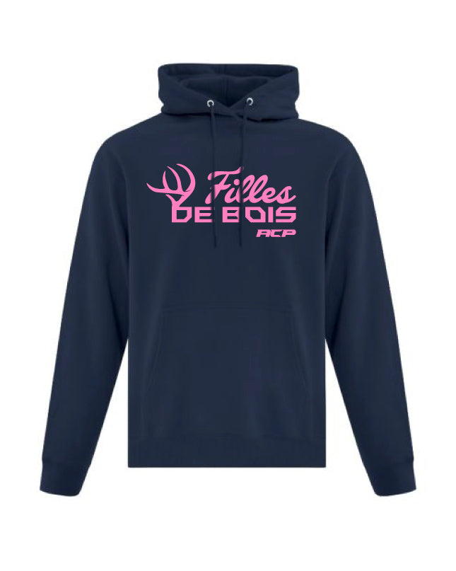 Hoodie à capuchon Filles de bois imprimé Rose