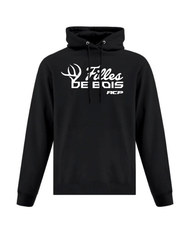 Hoodie à capuchon Filles de bois imprimé blanc