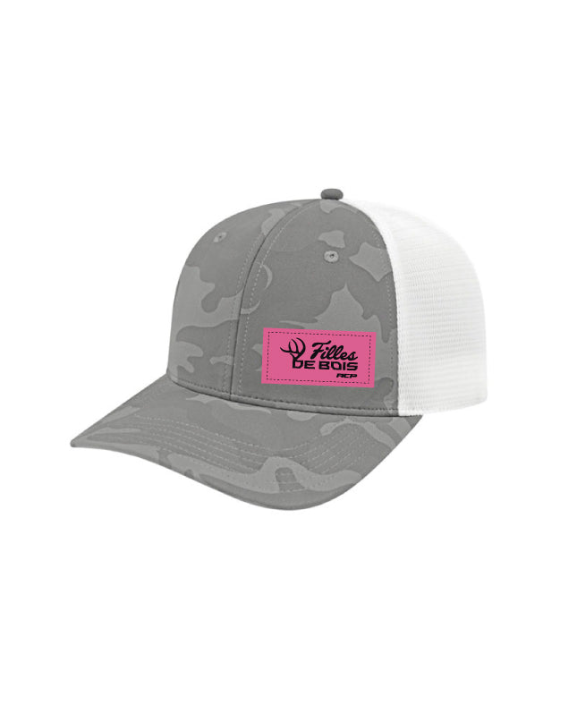 Casquette Camo - Filles de bois - Unisexe Écusson Rose