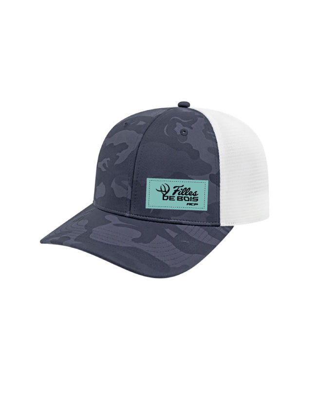 Casquette Camo - Filles de bois - Unisexe Écusson Bleu