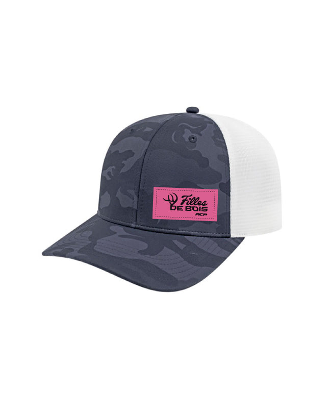 Casquette Camo - Filles de bois - Unisexe Écusson Rose