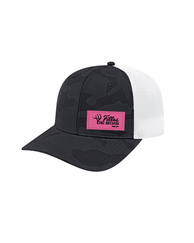 Casquette Camo - Filles de bois - Unisexe Écusson Rose