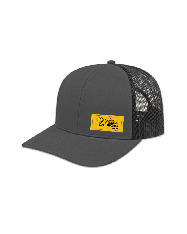 Casquette Filles de bois écusson jaune à maille  - Unisexe