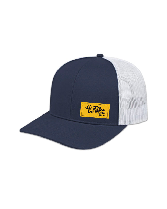 Casquette Filles de bois écusson jaune à maille  - Unisexe