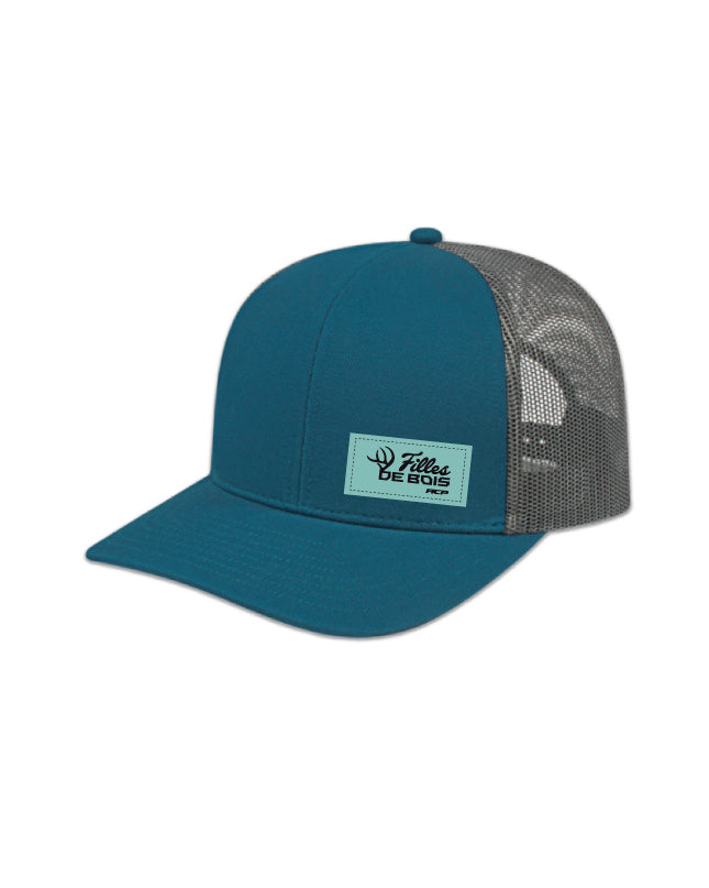 Casquette Filles de bois écusson Bleu à maille  - Unisexe