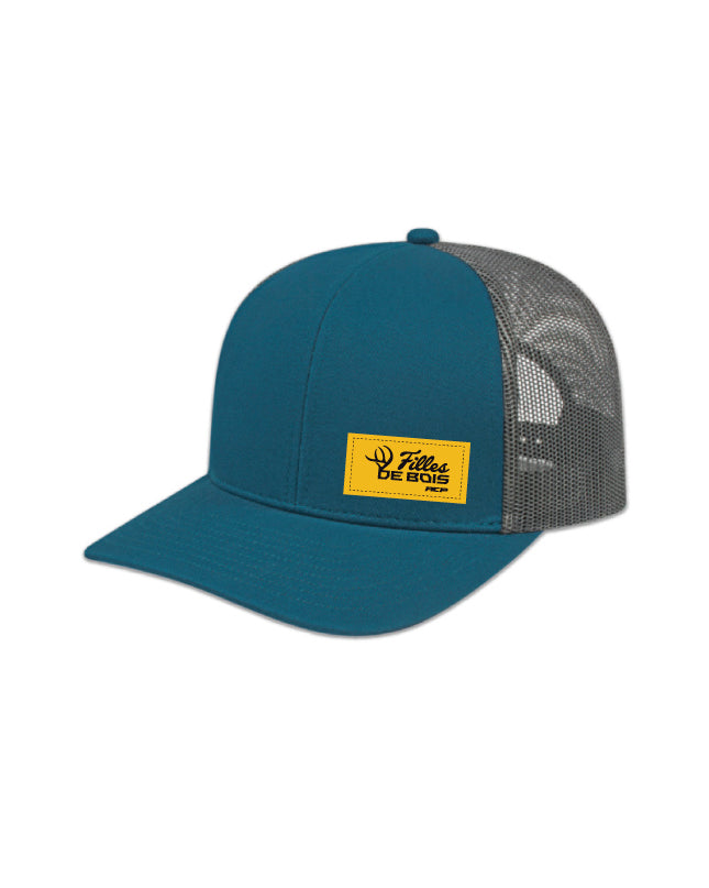 Casquette Filles de bois écusson jaune à maille  - Unisexe