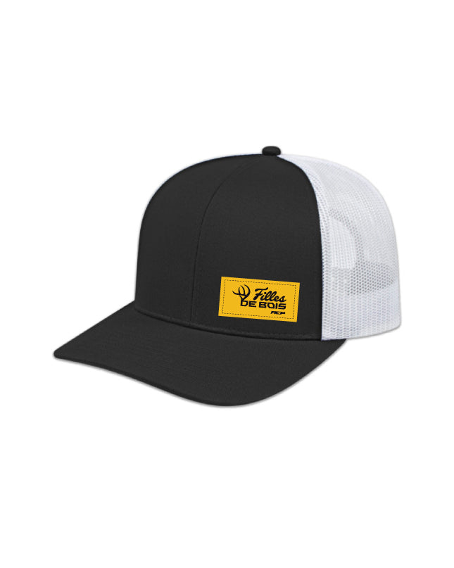 Casquette Filles de bois écusson jaune à maille  - Unisexe