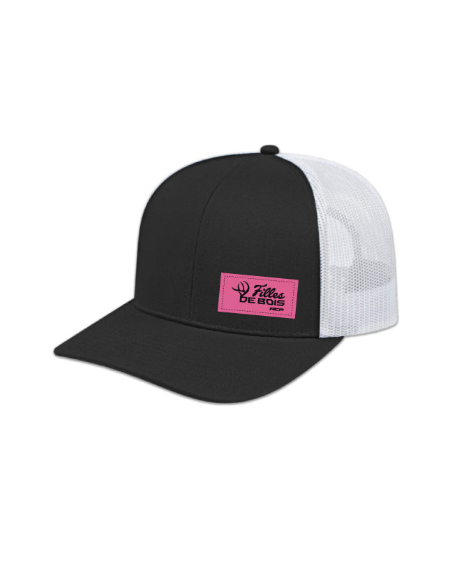 Casquette Filles de bois écusson Rose à maille  - Unisexe