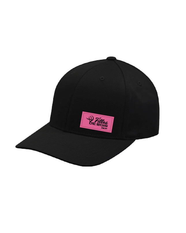 Casquette Flexfit Filles de bois écusson rose - Unisexe