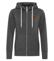 Hoodie à zip femme - Filles de bois - Écusson Brun