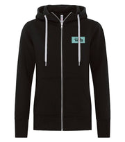 Hoodie à zip femme - Filles de bois - Écusson Bleu