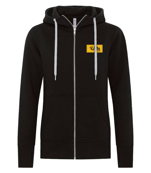 Hoodie à zip femme - Filles de bois - Écusson Jaune