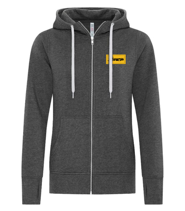 Hoodie à zip femme - ACP - Écusson Jaune