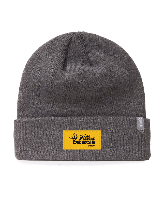 Tuque Fille de bois - Écusson Jaune