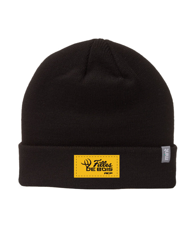 Tuque Fille de bois - Écusson Jaune