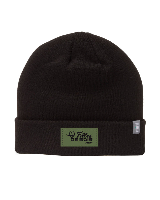 Tuque Fille de bois - Écusson Vert