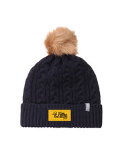 Tuque avec pompon Fille de bois - Écusson Jaune