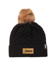 Tuque avec pompon ACP - Écusson couleur bambou