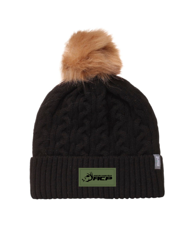 Tuque avec pompon ACP - Écusson vert